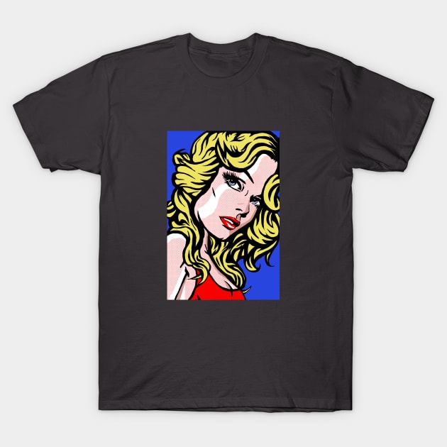 Farrah Fawcett Lichtenstein T-Shirt by FanboyMuseum